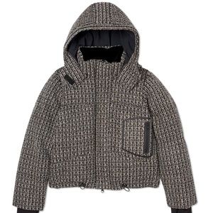 BLANC NOIR Crop boucle Puffer Jacket